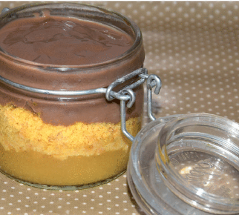 Κομπόστα Μήλου με Σοκολάτα με Fortimel Creme Protein 1,5kcal/ ml, σοκολάτα