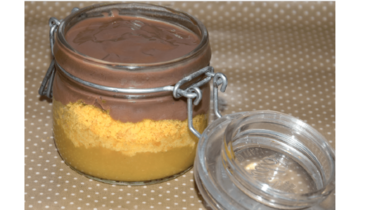 Κομπόστα Μήλου με Σοκολάτα με Fortimel Creme Protein 1,5kcal/ ml, σοκολάτα